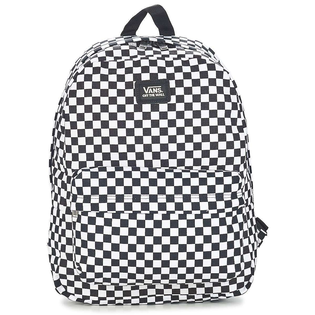 black and white backpack