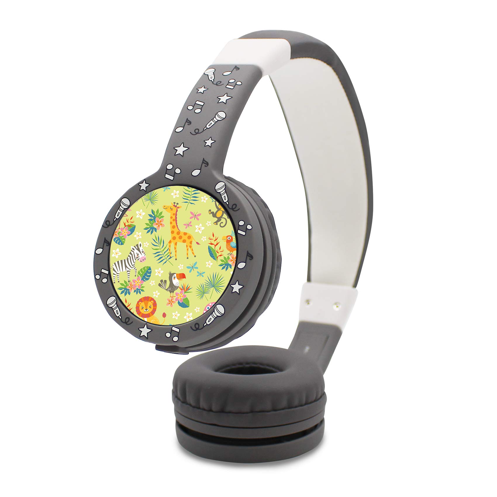 yabaduu Y055 Protective Film for Tonie Lauscher Design Sticker Cover for Headphones Suitable for Children Toys (No. 20 Africa Animals, without Name of Choice)