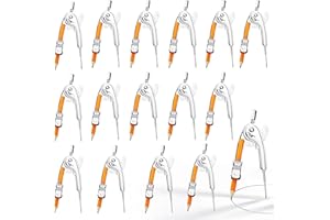 SAYAYA 16 Pieces Compass for Geometry with Pencil, Metal Geometry Drawing Tool 6 Inch Silver Compass for Math Student Classroom School Office Woodworking Art Drawing