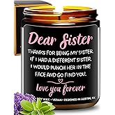 Funny Dear Sister Candle, Best Birthday Present for Sisters, Unique Funny Sister Gifts, Best Presents from Brother, Special Gifts Ideas for Her Birthday, Christmas, Gift-Ready