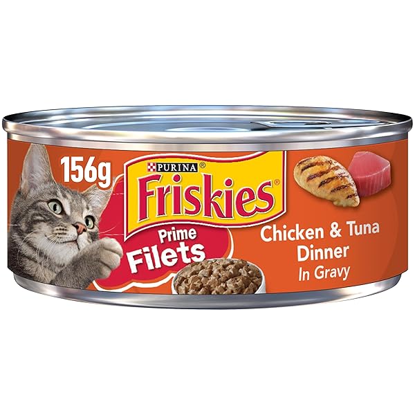 FRISKIES PRIME FILETS CHICKEN & TUNA DINNER IN GRAVY CAT FOOD, 1 CT