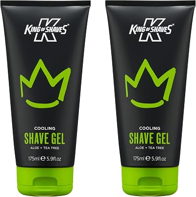 King of Shaves Cooling Shave Gel Aloe Tea Tree 2x175ml