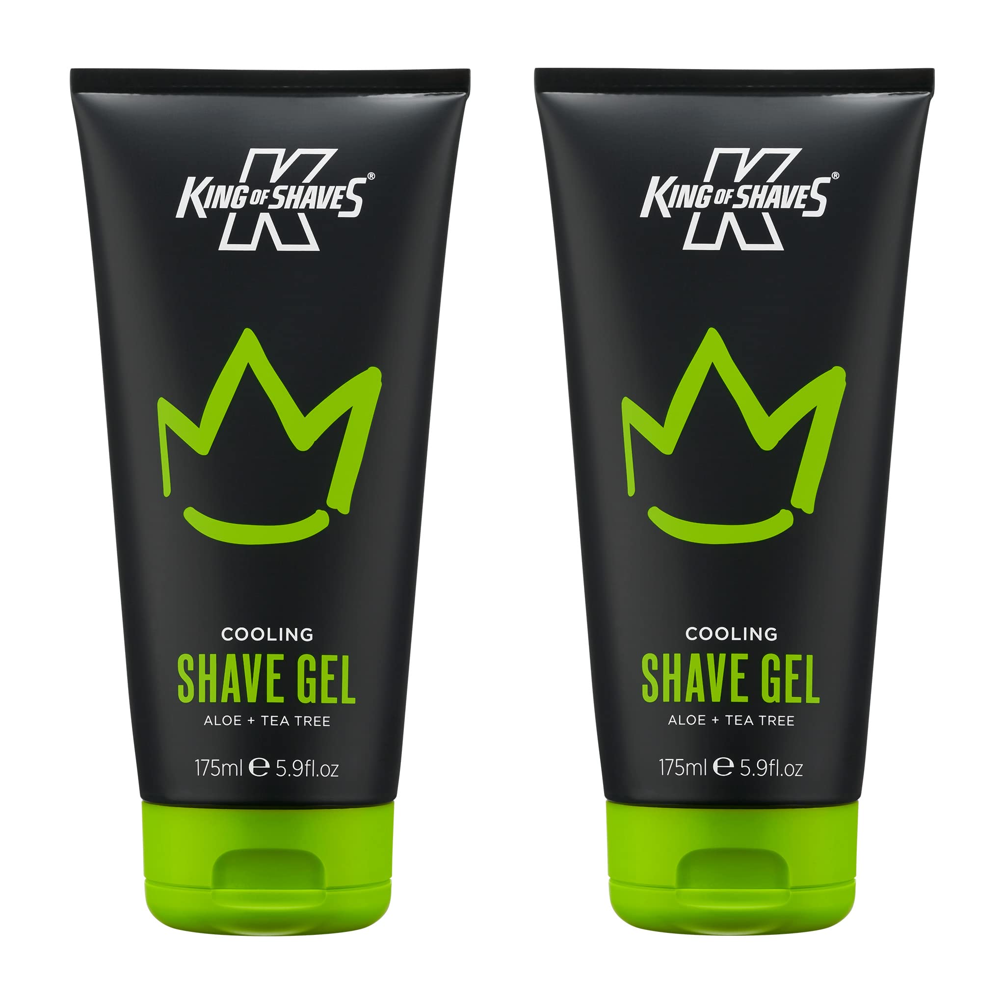 King of Shaves Cooling shave gel Aloe+Tea tree 2x175ml