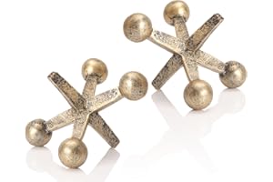 AMOIENSIS Small Jack Retro Knick Knacks for Shelf Decor(Set of 2) Resin Lightweight 4 inch Vintage Small Decor for Shelves, Antique Accent Coffee Table Book Decoration