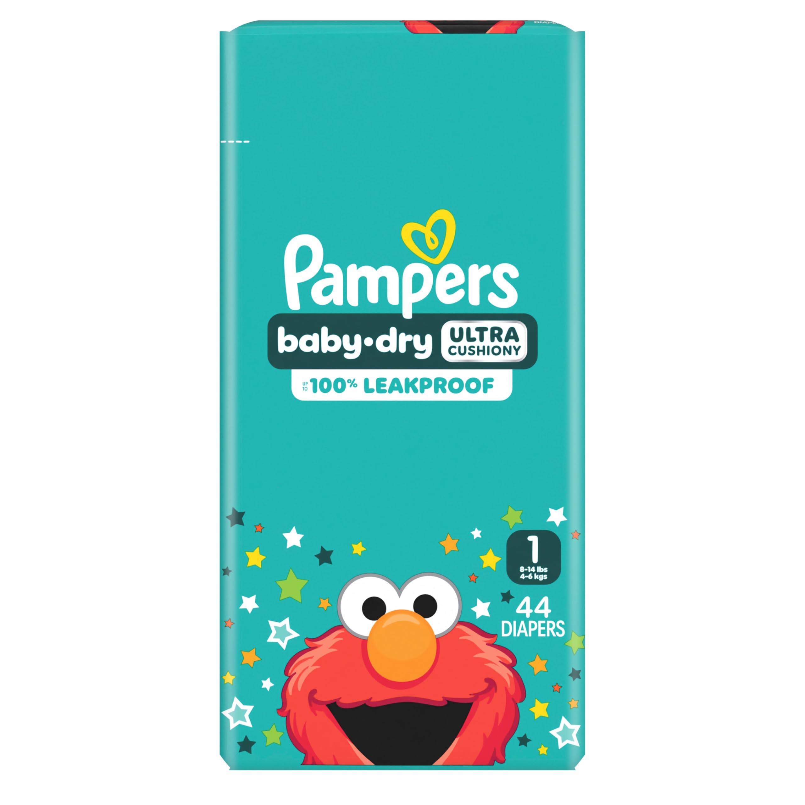 Pampers Diapers - Baby Dry - Size 1, 44 Count, Absorbent Disposable Infant Diaper (Packaging May Vary)