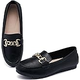 ABEJOJO Women's Loafer Shoes, Comfortable Slip on Casual Flat Penny Shoes for Walking, Driving, Dressy