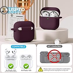 for AirPods 4 Case, Soft Silicone Protective Case