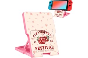 Lotadilo Switch Stand for Nintendo Switch/OLED - Cute Holder for Women Girls Boys Kids Teens Cartoon Design Cool Phone Stand Adjustable Portable Foldable Switch Accessories, Festival