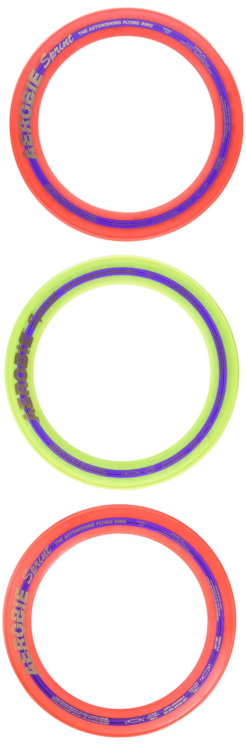 Photo 1 of Aerobie Sprint Flying Ring, 10" Diameter, Assorted Colors, Set of 3
