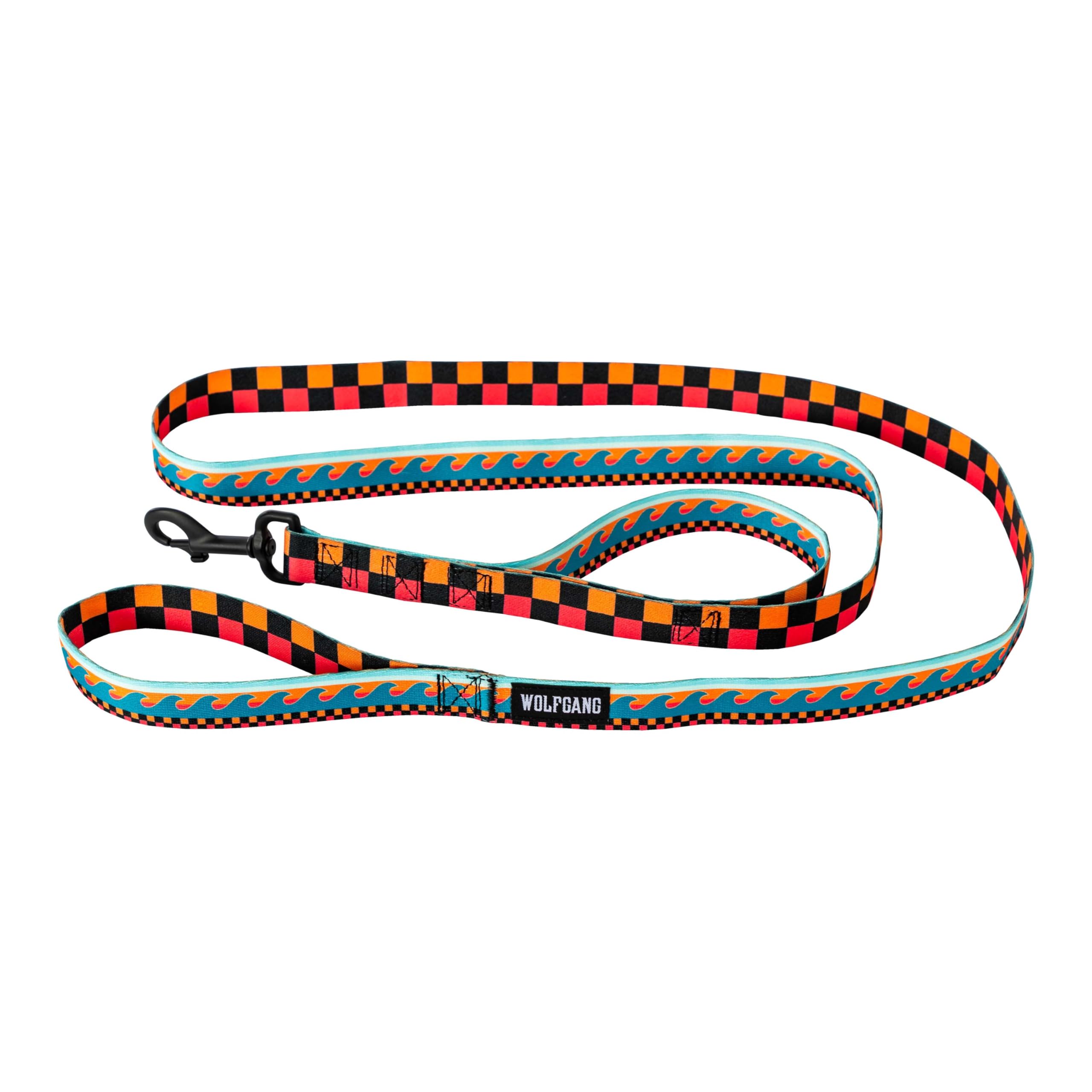 Wolfgang Heavy Duty Dog Leash, Pull-Tested to Over 800 lbs for Walking & Training, Buenaonda Print, Dual Handle Large Image