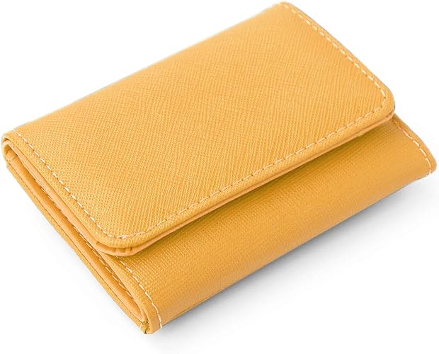 Amazon 財布 レディース 牛革 三つ折り財布 ミニ財布 小銭入れ カードも入る 3つ折り コンパクトウォレット Bp 3010 イエロー Blanc Pomme ブランポム 財布