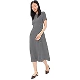 Theory Women's Short Sleeve Flare Midi Dress