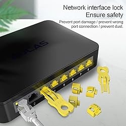 12pcs RJ45 Port Lock with 1Keys, Locking RJ45