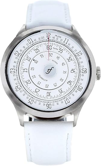 Amazon トリフォグリオ Trifoglio Italia Millimetro ミリメトロ Ml131sswh 自動巻き 回転ディスク 時計 ホワイトレザーストラップ メンズウォッチ イタリア時計 計算尺 正規輸入品 メンズ腕時計 腕時計 通販