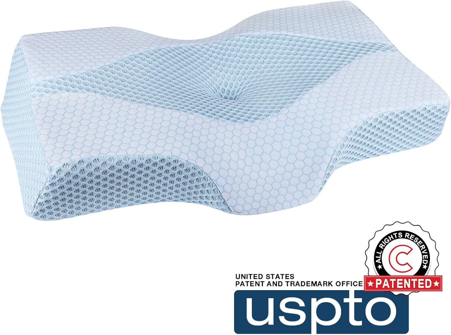 Side Sleeper Contour Memory Foam Pillow, Mkicesky Orthopedic Sleeping