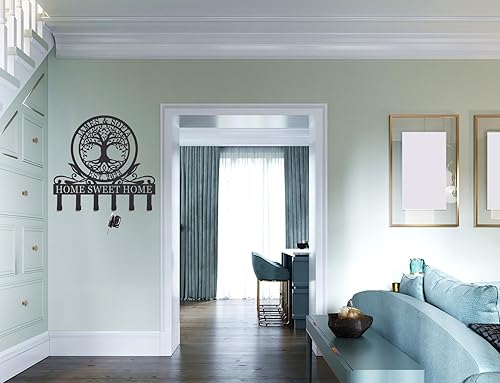 Personalized Key Holder for Wall, Tree of Life Key Hooks