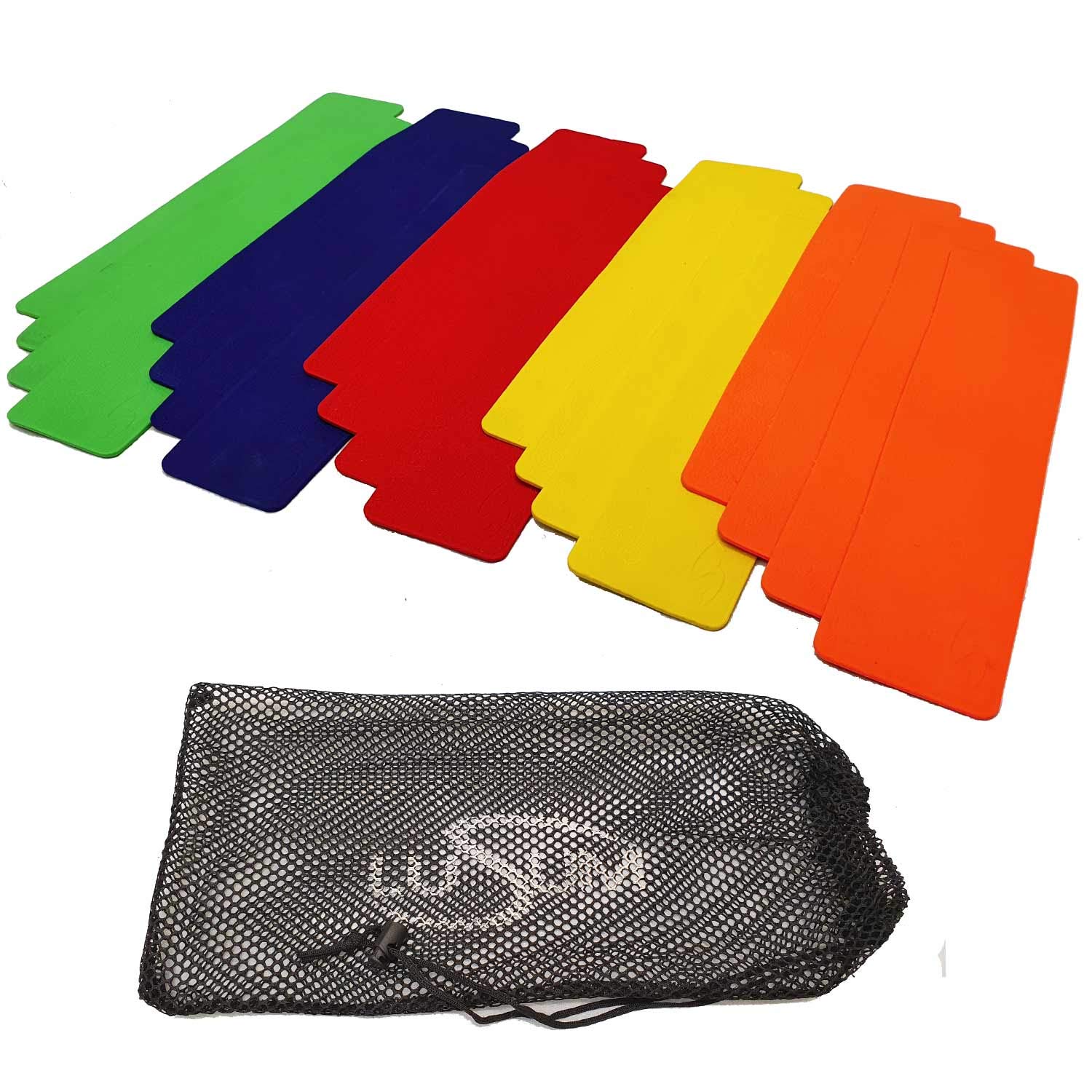 Lusum Rectangular Rubber Markers - 20 Pack Pro Non Slip Rubber Sports Markers