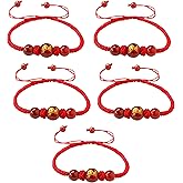 sunglnl 2026 Chinese New Year of Horse Rope Beaded Bracelets, Adjustable String Charm Bracelet Good Luck Chinese Zodiac Animal Handwoven Braided Corded Jewelry Gifts for Women Men