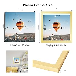 JCJMY 6x6 Picture Frame Gold for Wall Hanging or