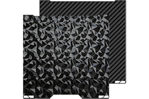 HIKUDIY 355x346mm PET PEO Double Side Build Plate for Bambu Lab H2D, Smooth Diamond PEO+Carbon Fiber PET Spring Steel Sheet Plate for Bambulab H2D 3D Printer