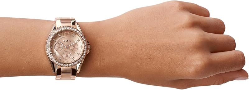 Riley Watch für Damen, Quarz-Chronographenwerk mit Edelstahl- oder Lederarmband
