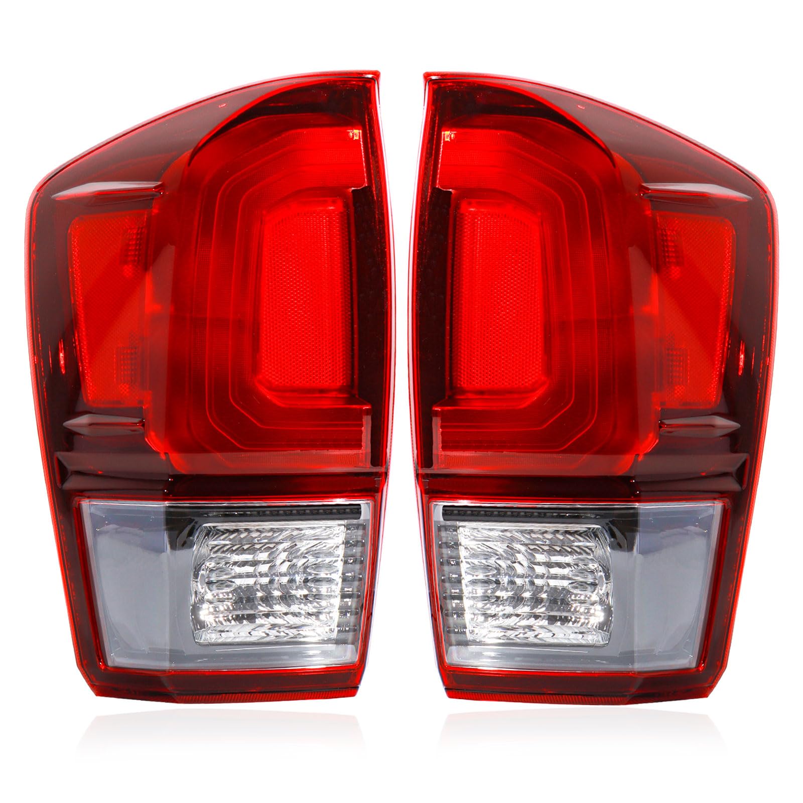 Photo 1 of CONLLCON Tail lights Assembly Compatible with 2016-2023 Tacoma Smoke Halogen Rear Light Taillights Replacement for TO2800183 TO2801183 TO2800165 TO2801165