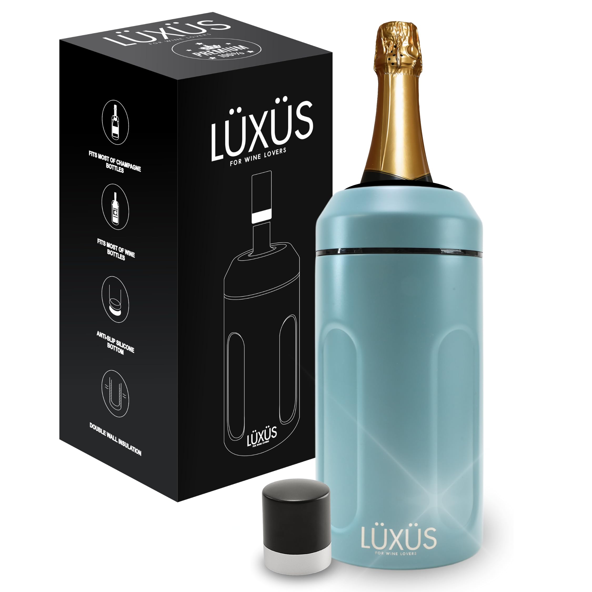 LÜXÜS Iceless Wine Chiller (Blue) – Double