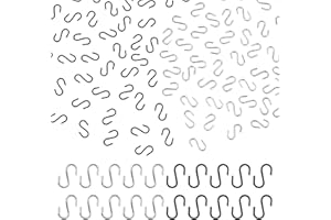 100pcs Miniature S Hooks for Hanging, Metal Silver Black Mini S Shaped Hook Tiny Small Ornament Hooks Up for DIY Crafts Jewel