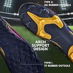 HESBITEUL Boys Girls Soccer Cleats Indoor Football