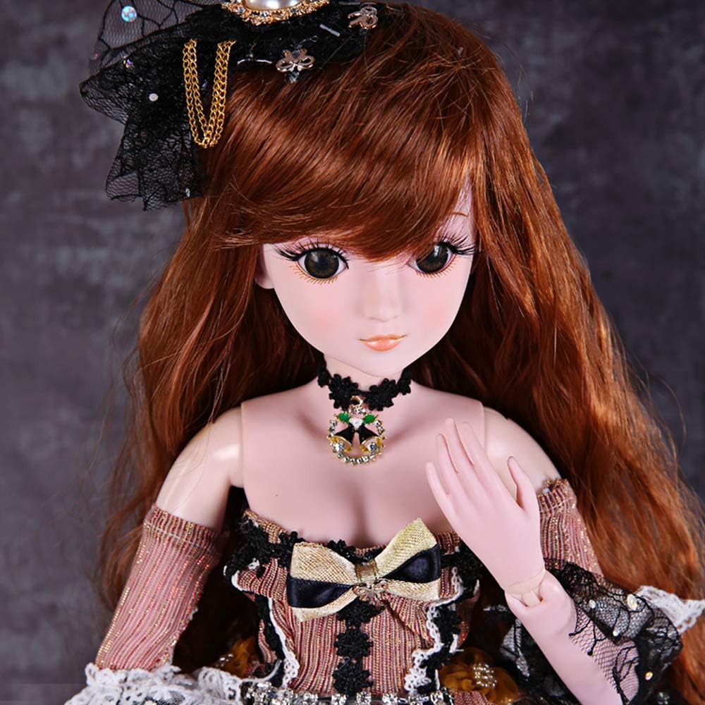 UCanaan BJD Dolls, 1/3 SD Doll 23.6 Inch 19 Ball Jointed Doll DIY Toys with Full Set Clothes Shoes Wig Makeup, Best Gift for Girls - Feiyi