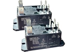 SONZROD T92P7D22-12 Power Relay (2-Pack) 12VDC 30A 120VAC Double Pole Single Throw Normally Open Flange Mount, Industrial Grade Replacement for HVAC, Automotive and PLC Control