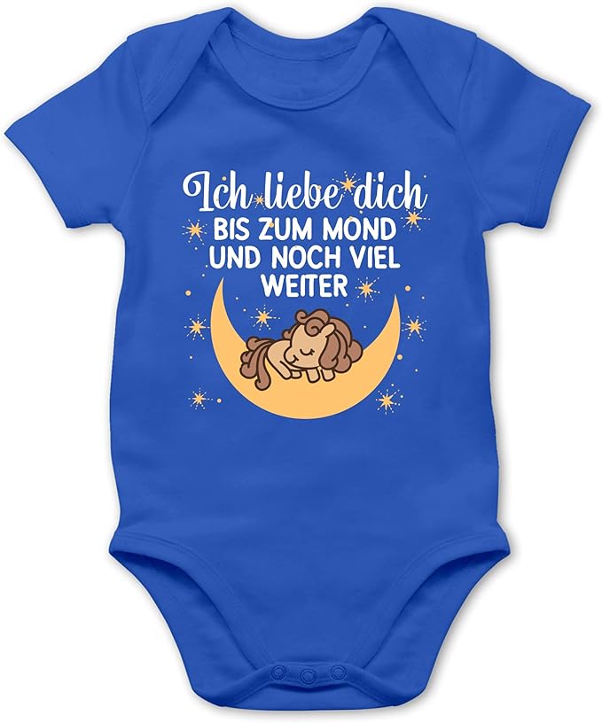 Shirtracer Statement Sprüche Baby Ich Liebe Dich bis zum Mond und