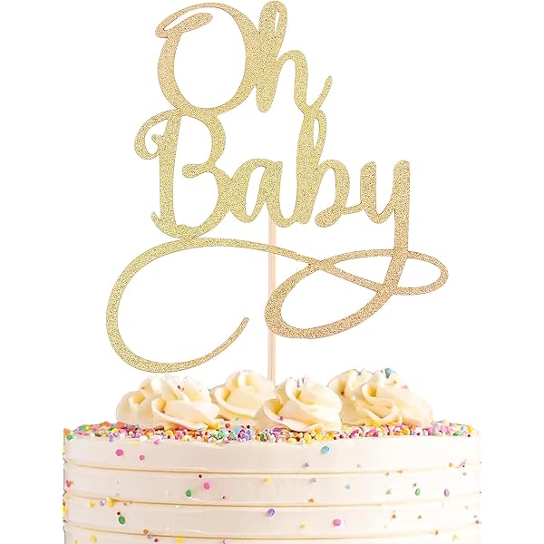 36 Stück 'Oh Baby' Cupcake-Topper – Glitzernde Deko Für Babyparty, Geburtstag & Feiern, Fertig Zusammengebaut