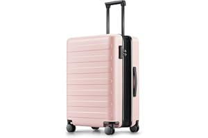 NINETYGO Carry On Luggage 22x14x9 Airline Approved, 20 Inch Luggage with Smooth Spinner Wheels, Expandable, Hard Shell PC Suitcase Carry-On, Lightweight Travel Luggage, TSA Approved (Pink, Rhine Max)