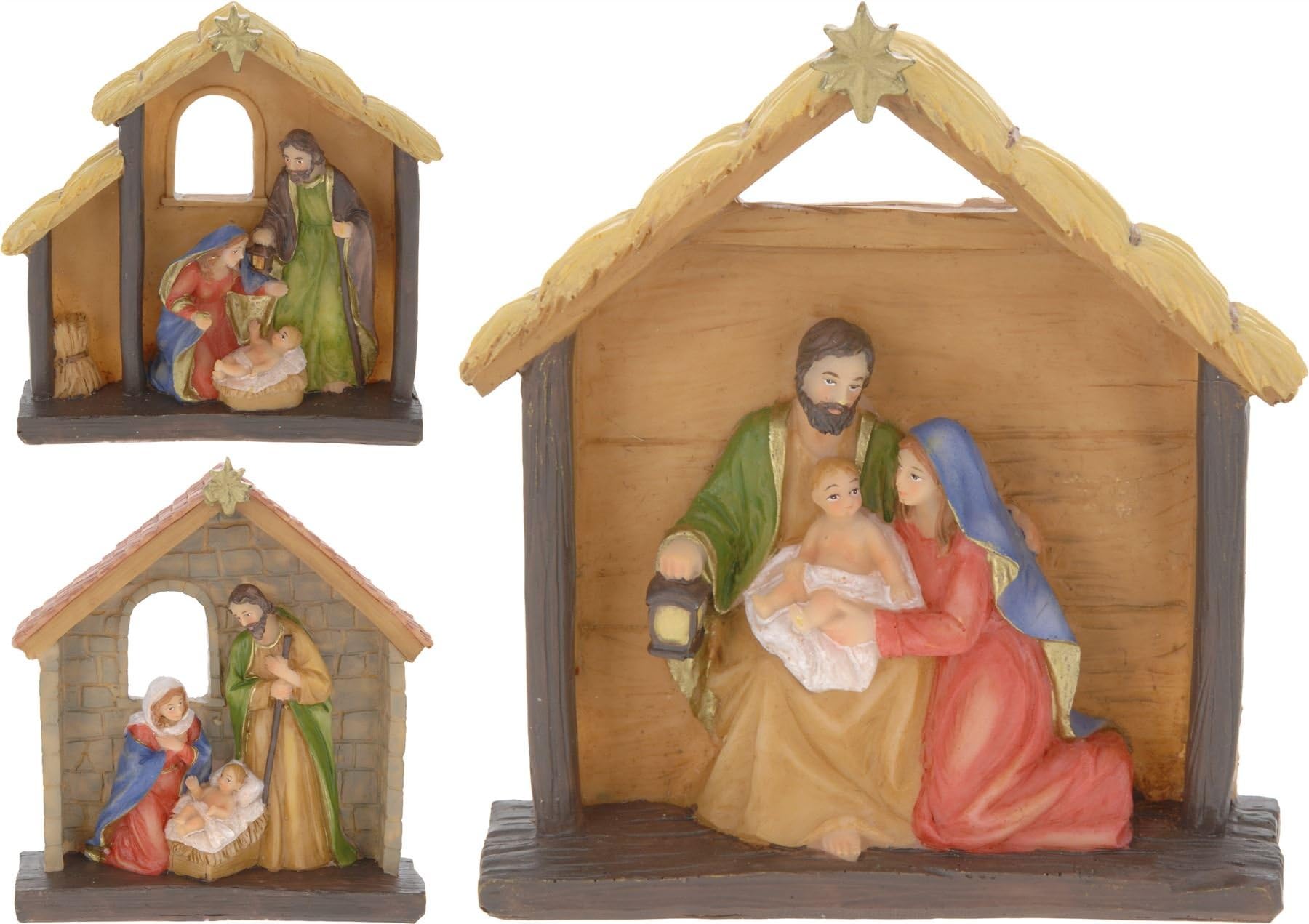 14 cm, Holy Family Nativity Figurine Set Holiday Christmas Religious Decoration Fastive