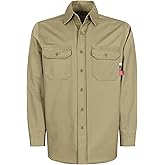KONRECO FR Shirts for Men Button Down Flame Resistant HRC2 Men's Welding Shirts