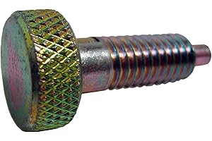 JW WINCO LRSP Series Steel Lock-Out Type Hand Retractable Spring Plunger with Knurled Handle, Without Patch, 1/4"-20 Thread Size, 0.500" Thread Length