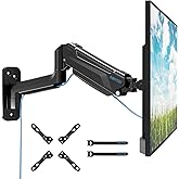 BONTEC Monitor Wall Mount for 13-42 Inch Screens Up to 19.8lbs, Single Monitor VESA Mount with Gas Spring Adjustable Tilt Swi