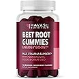 Beet Root Gummies with COQ10 & Pomegranate - Nitric Oxide Supplement for Men and Women - Endurance, Performance, Recovery - Vegan, Non-GMO, Gluten Free - Mixed Berry Flavor, 2 Month Supply