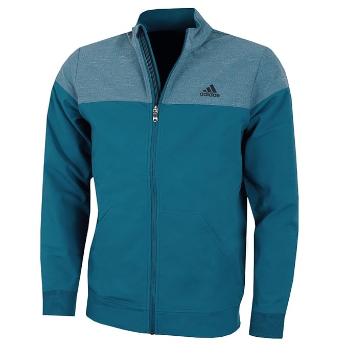 adidas 2017 Mens Hybrid Heather Fleece Lined Thermal Golf Jacket Petrol