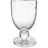TAG Bubble Glass Goblet 10 oz Beverage Glassware for Dinner Party Wedding Bar Clear
