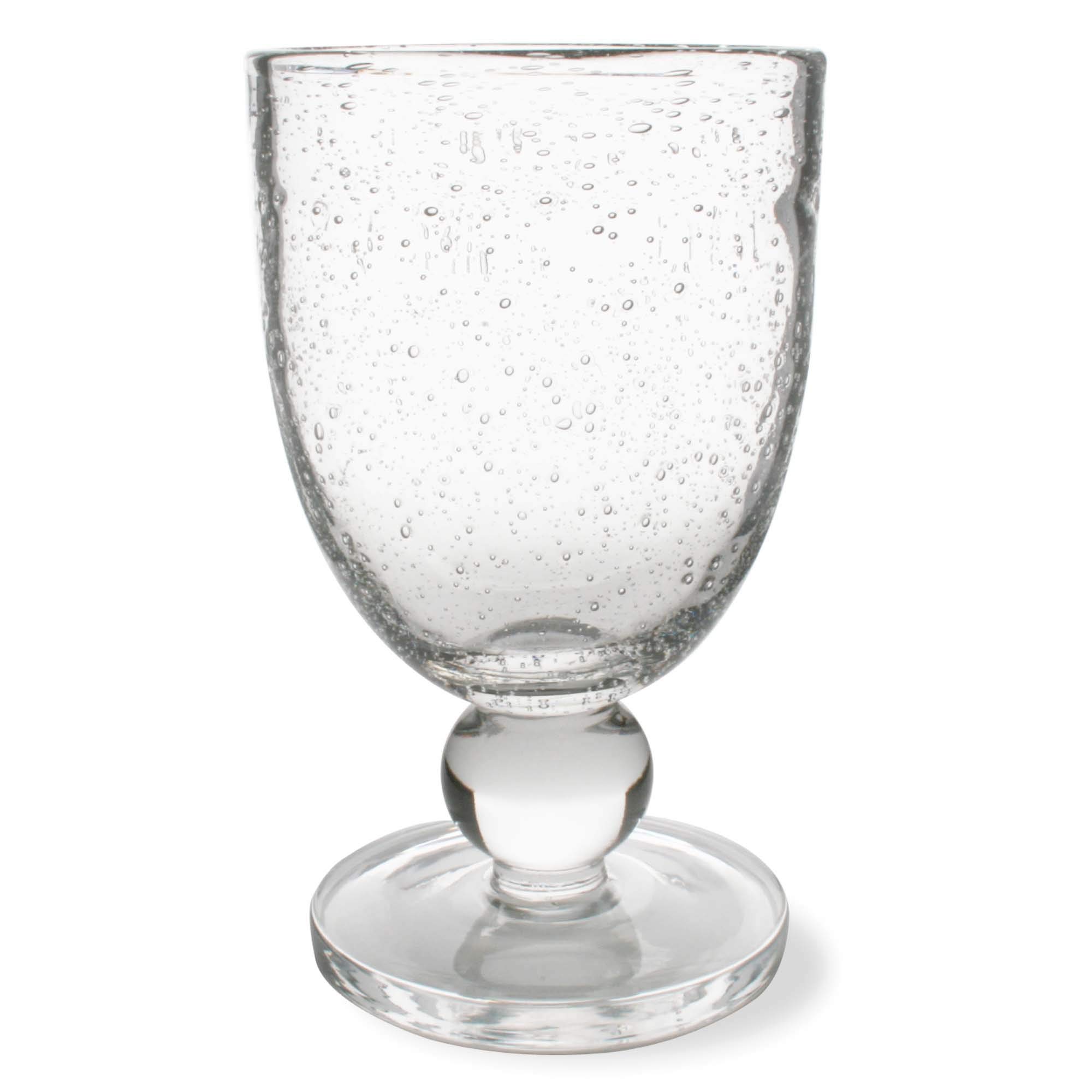 TAG Bubble Glass Goblet 10 oz Beverage Glassware for Dinner Party Wedding Bar Clear