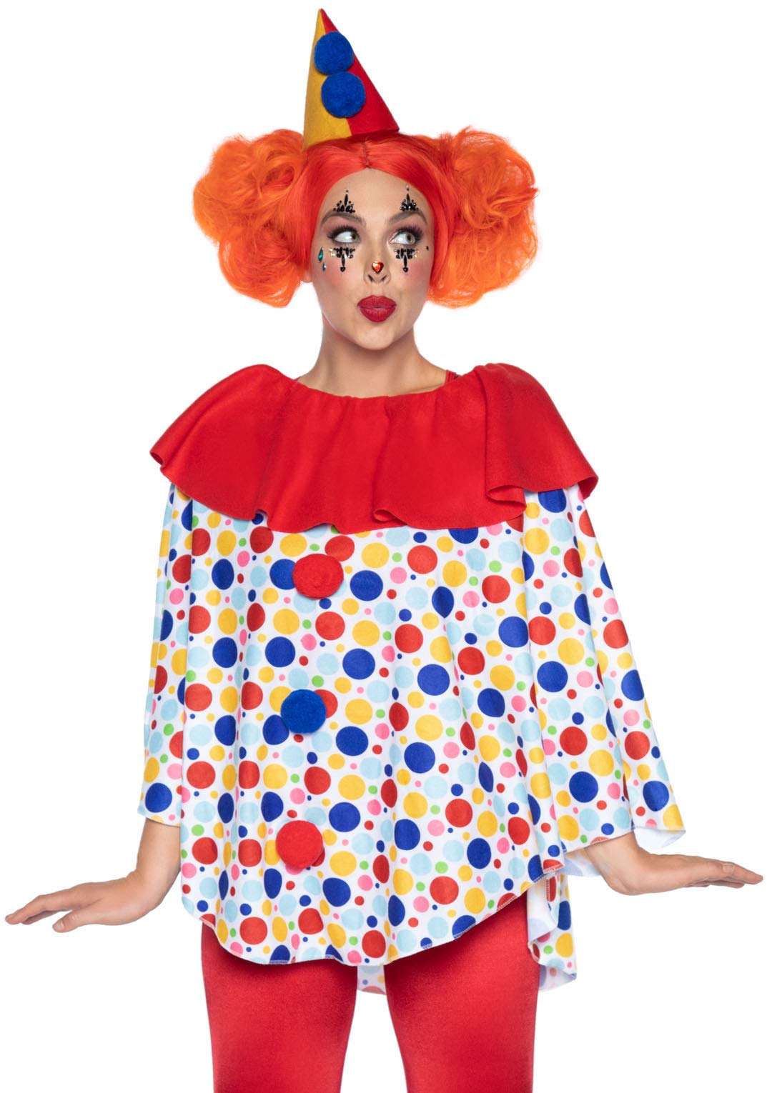 Leg Avenue 86913 10122 Kids Jameson 2 V, Clown, One Size