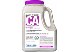 CHEMSORB CA - Caustic & Alkaline Neutralizing Absorbent - 1.25 Gallon Shaker
