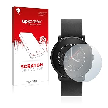 upscreen Scratch Shield Schutzfolie für Pebble Time Round – Kristallklar, Kratzschutz, Anti-Fingerprint