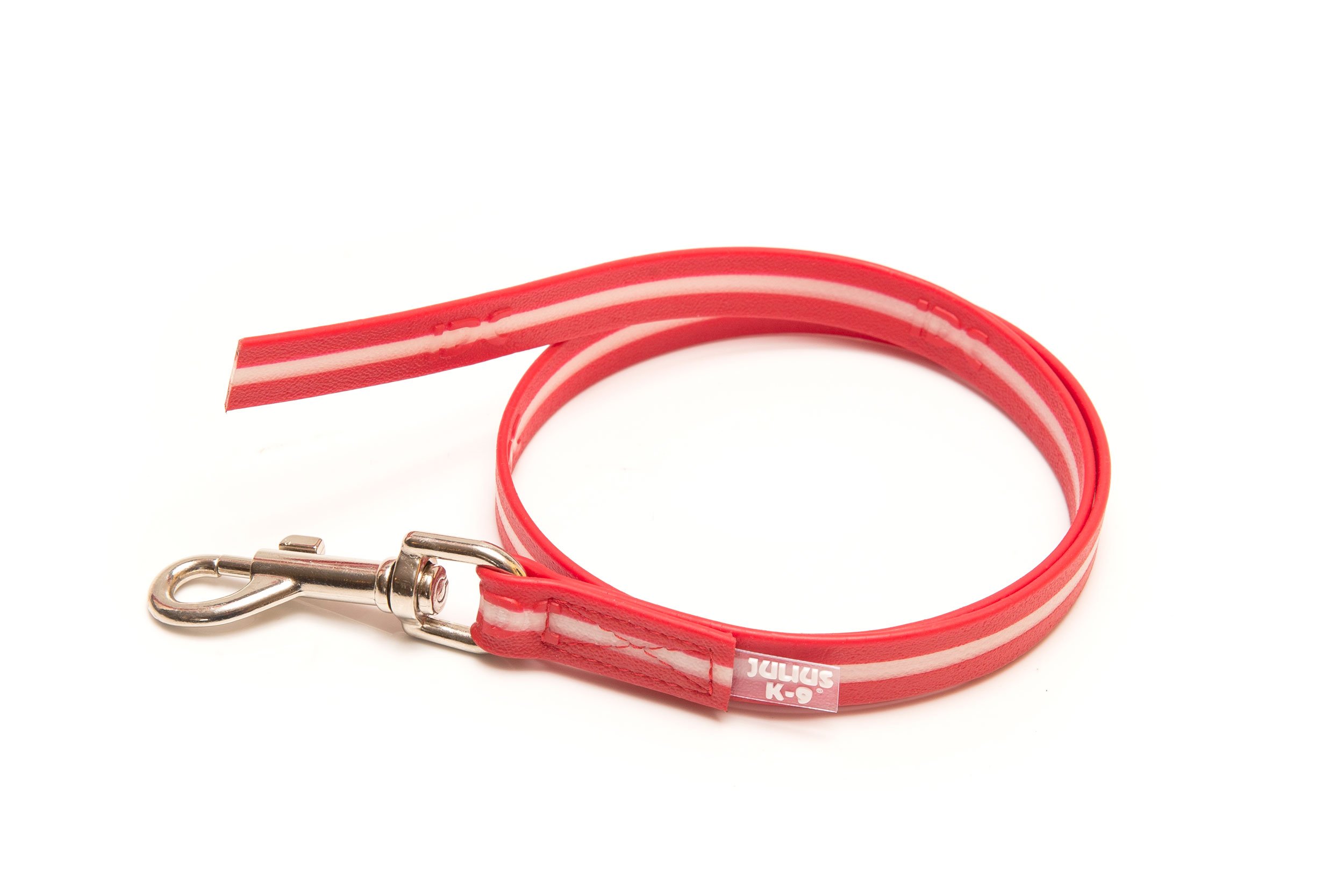 Julius-K9 IDC-Lumino Phosphorescent Leash without Handle, 19 mm x 1 m, Red