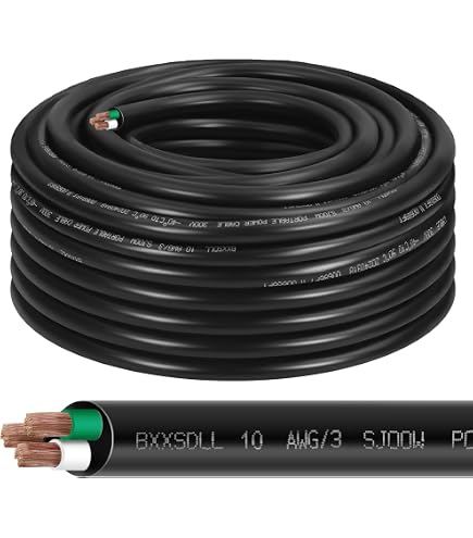 NAOEVO 10 Gauge Marine Wire, 10/3 Triplex Marine Electrical Cable