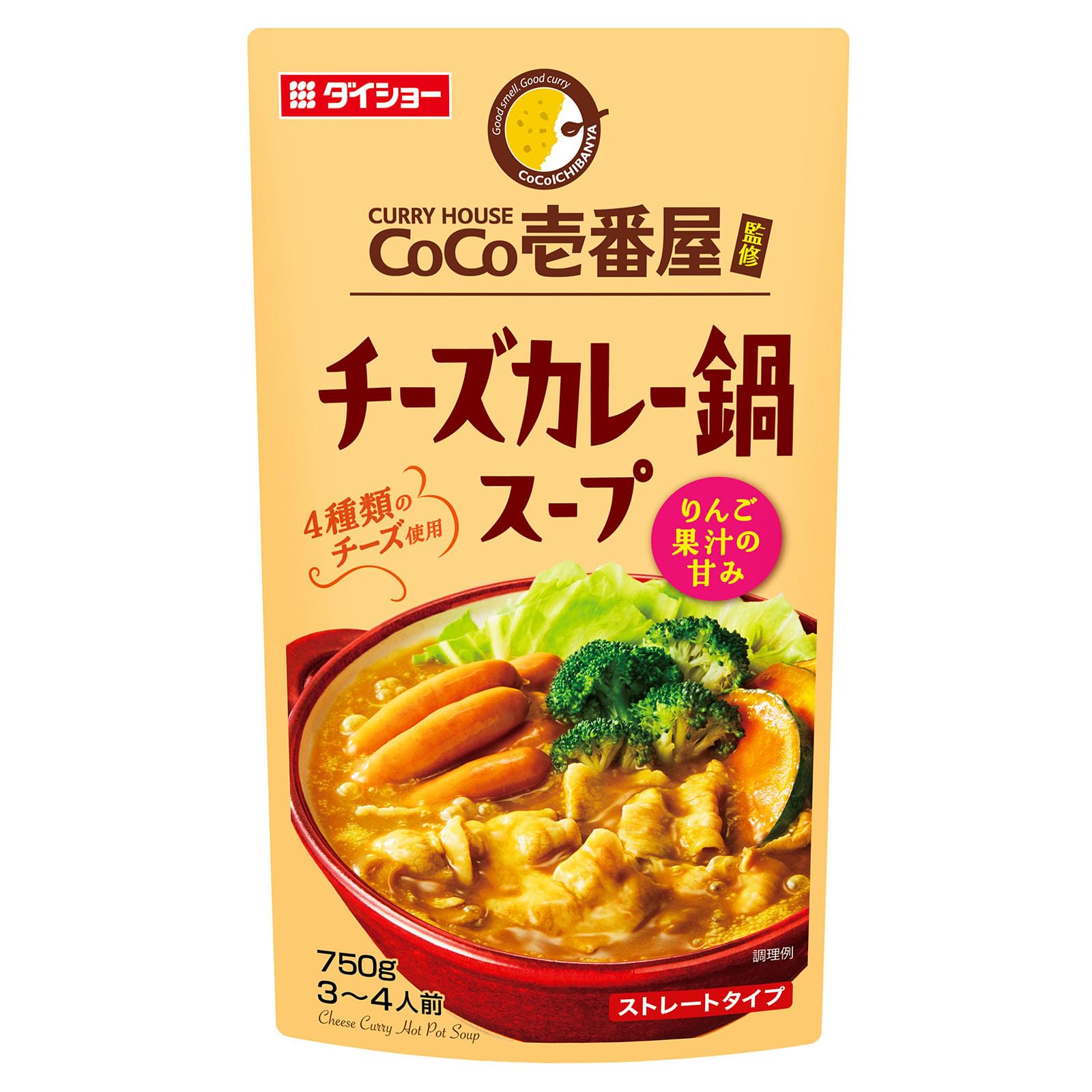 ダイショー CoCo壱番屋監修 チーズカレー鍋スープ 750g×2個商品画像