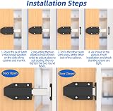 Jiayi Push to Open Door Catches 4 Pack Black Cabinet Latches Magnetic Push Door view 3