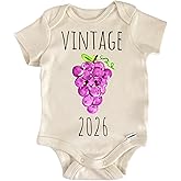 NOFO VIBES Vineyard Grapes Wine Baby Bodysuit– Funny Infant Outfit, Unisex Cotton Baby Clothes, Short Sleeve Newborn Bodysuit